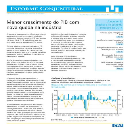   Informe Conjuntural | 2º trimestre de 2014 | Divulgação 24/07/2014
