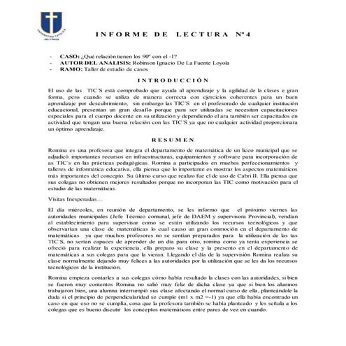 I n f o r m e   d e    l e c t u r a  nº 4