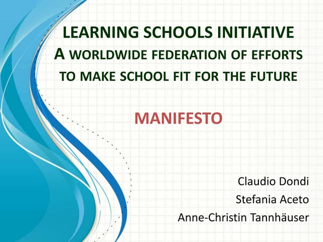 A worldwide federation of efforts to make school fit for the future 