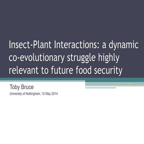 Insect plant interactions