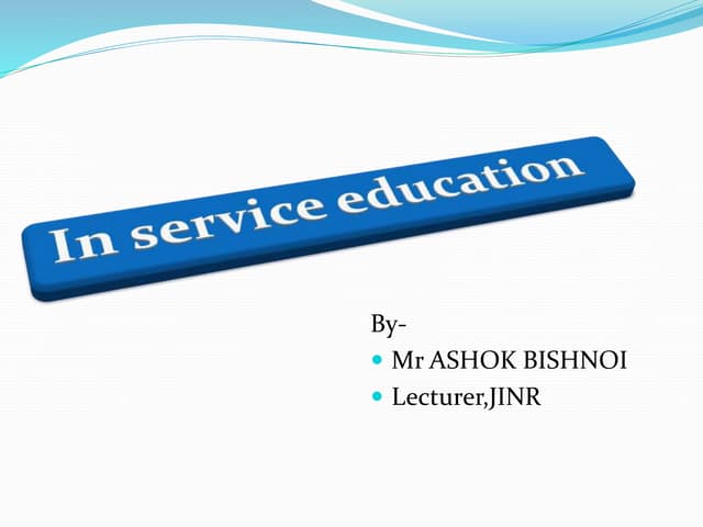 In service education