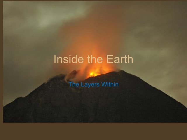 Inside the Earth ppt
