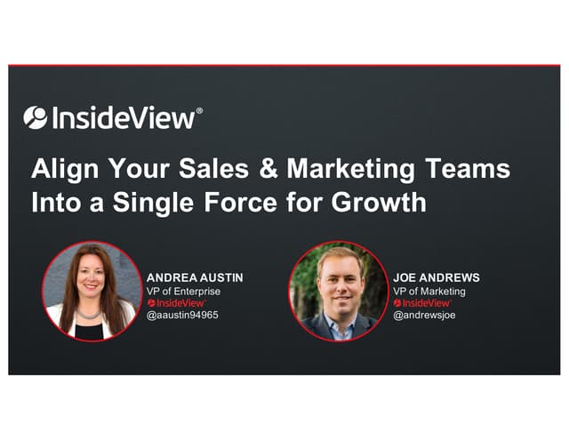 How to Align Sales & Marketing - CEB October 2016 