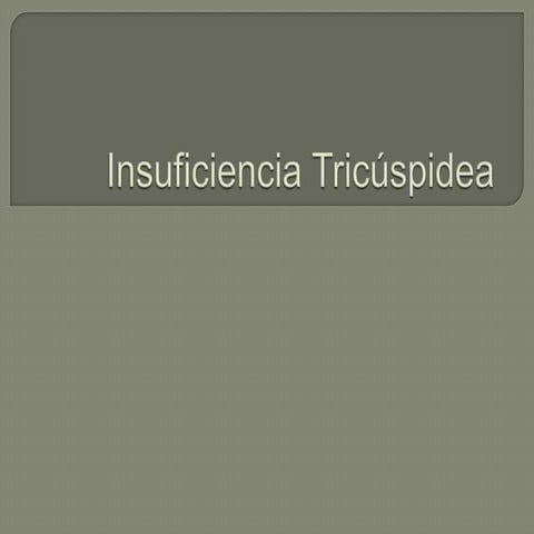 Insuficiencia tricúspidea