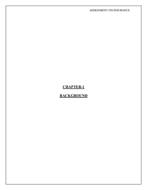 Project report on Insurance