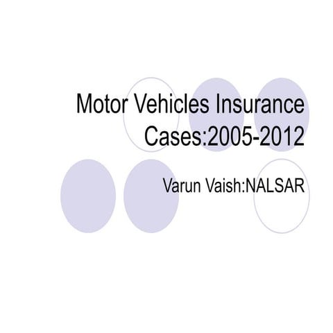 Motor Vehicles Insurance