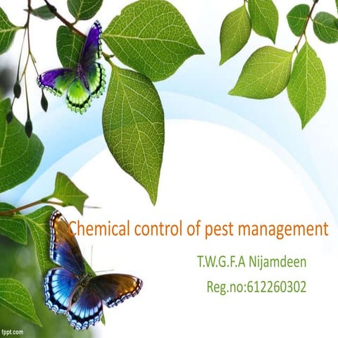 Chemical control of pest management