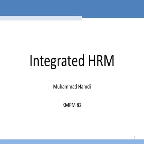 Integrated hrm