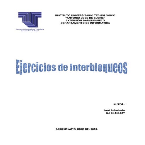 Ejercicios de Interbloqueos