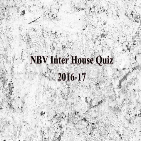 NBV Nalanchira Inter house quiz 2017 