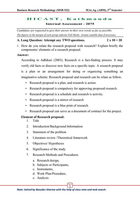 Answer Sheet of Internal exam 2018, Statistics