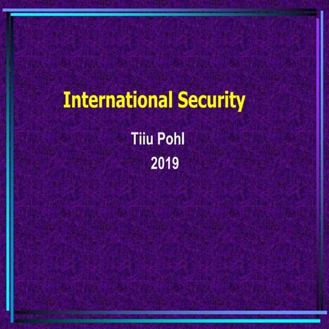 International Security Basics