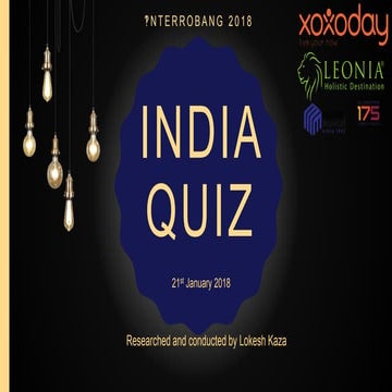 Interrobang India Quiz 2018 Prelims (with answers)