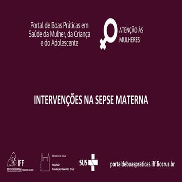 Intervenções na Sepse Materna