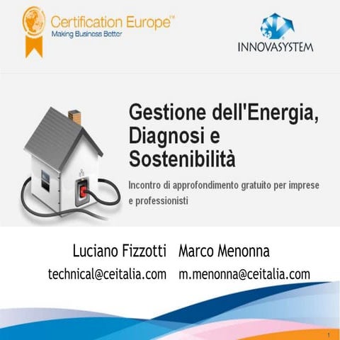 Gestione "di sistema" dell'Energia
