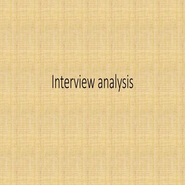Interview analysis