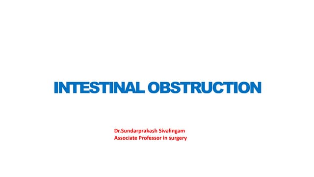 Intestinal obstruction