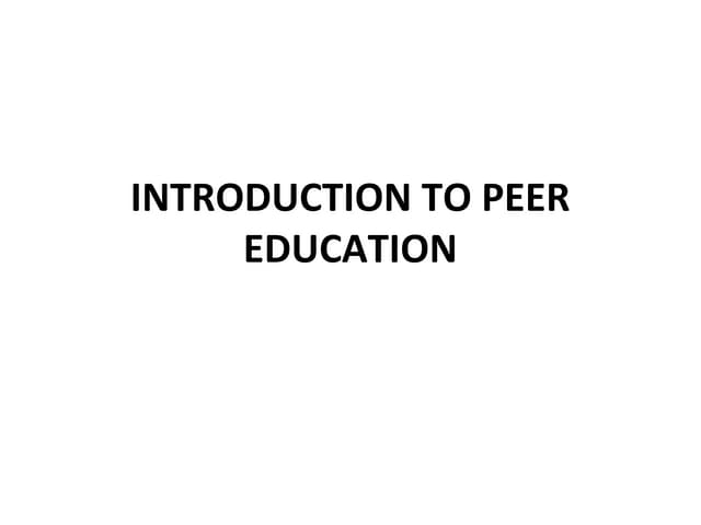 Intro. to peer education (2)