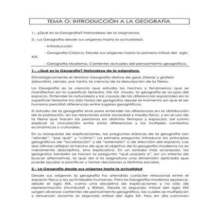 Introducción geografía