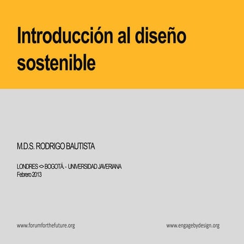 Introduccion al diseno sostenible