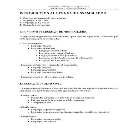 Introduccion ensamblador