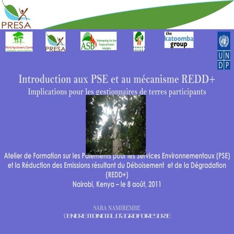 Introduction aux pse et au mécanisme redd