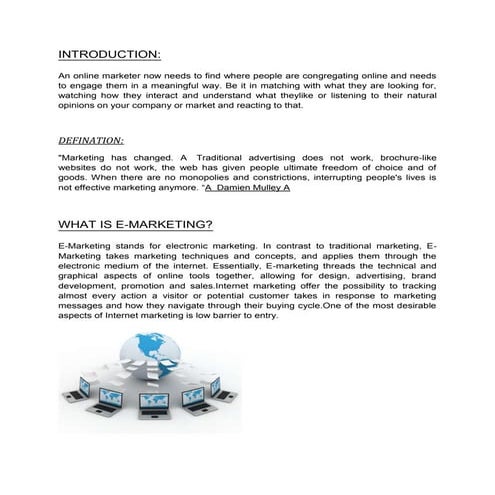 Introduction e marketing