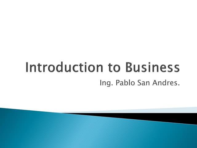 Introduction to business 1