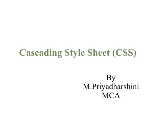 Introduction to css & its attributes with syntax