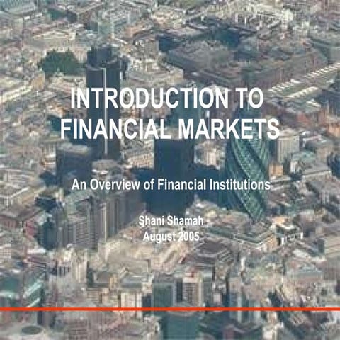 Introduction To Financial Institution Sa
