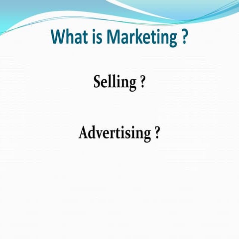 Introduction to marketing