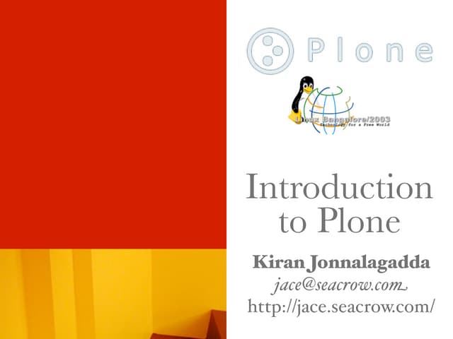 Introduction to Plone (November 2003)
