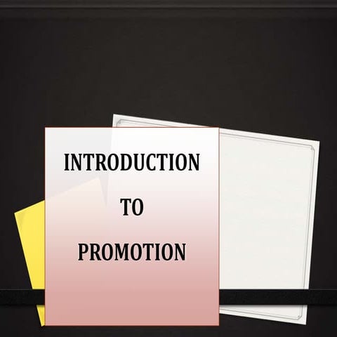 Introduction to promotion