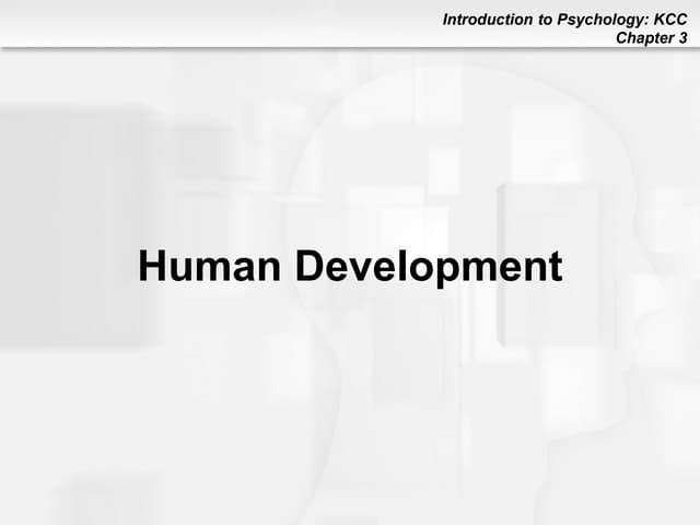 Introduction to psychology Human Development