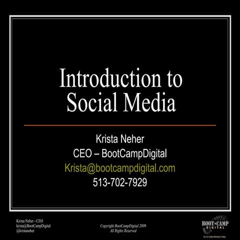 Introduction To Social Media