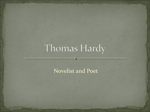 Introduction to Thomas Hardy