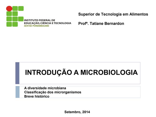 Introdução microbiologia