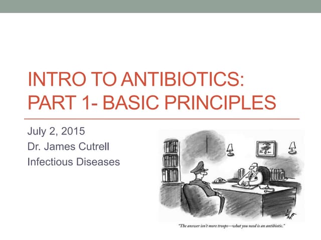 Introduction to antibiotics // basic principles