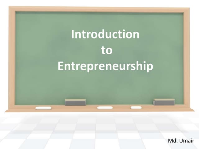 Introduction Entrepreneurship