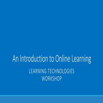 Intro to Online Teaching PPT