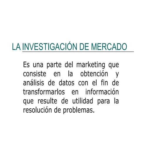 Investigación de mercado