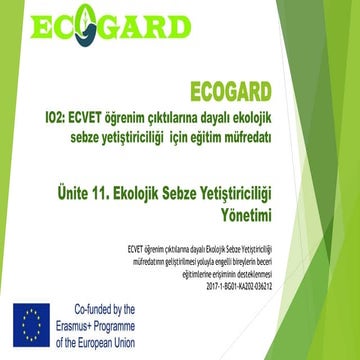 Ecogard Io2 unit 11. ecological vegetable gardening management tr v3