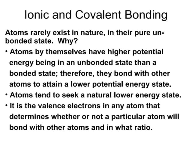 chemical bonding