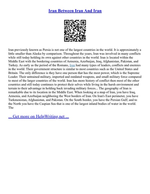 Iran Between Iran And Iran