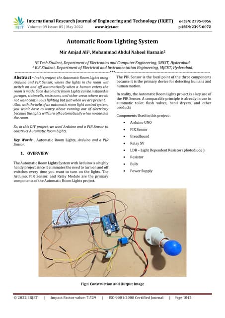 Automatic Room Lighting System