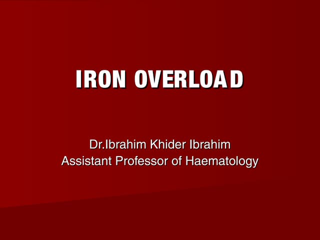Iron overload 