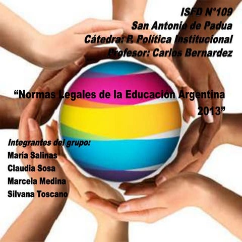  "Normas Legales de la Educación Argentina 2013" ISFD N°109