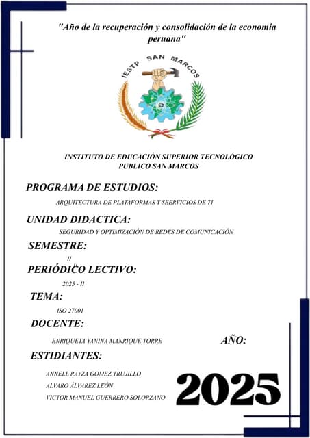 Implementación y Beneficios de la Norma Internacional ISO 27001 para la Segur...