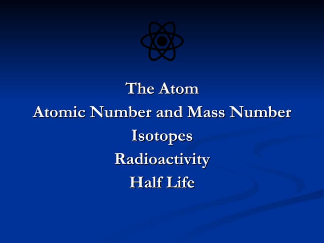 Isotopes And Radioactivity 09