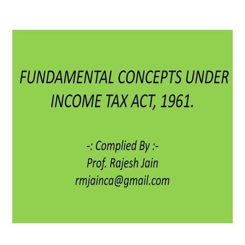 Income Tax Fundamental Concepts
